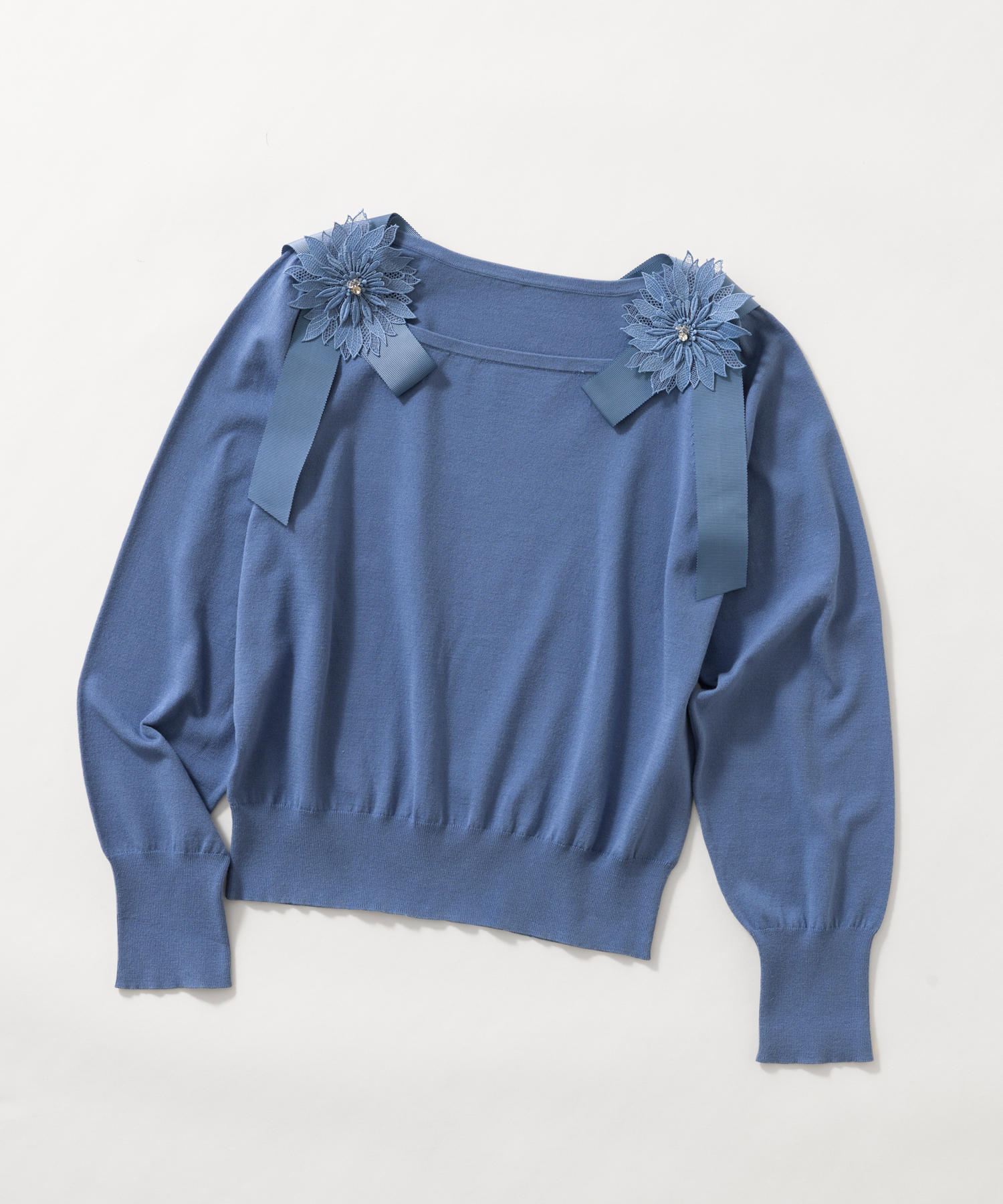 リボンデティールニット